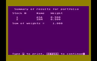 Stock Analysis atari screenshot
